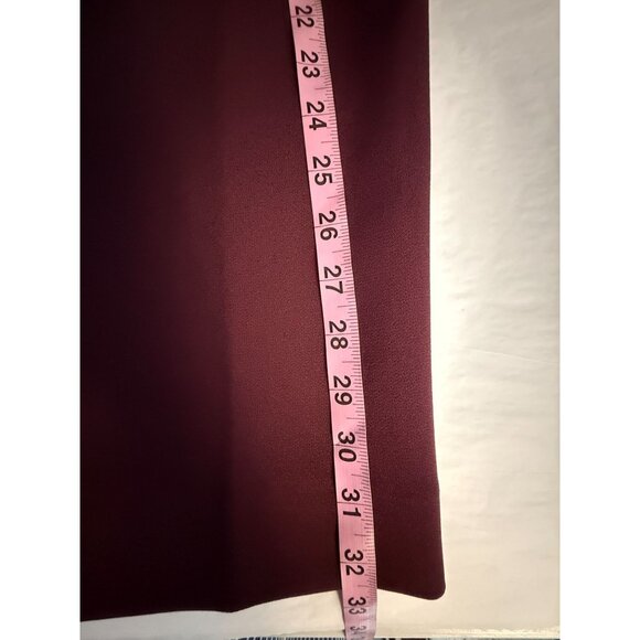 The Kooples Womens Burgundy Tailored Pants Trouser Straight Leg Career - Picture 9 of 16